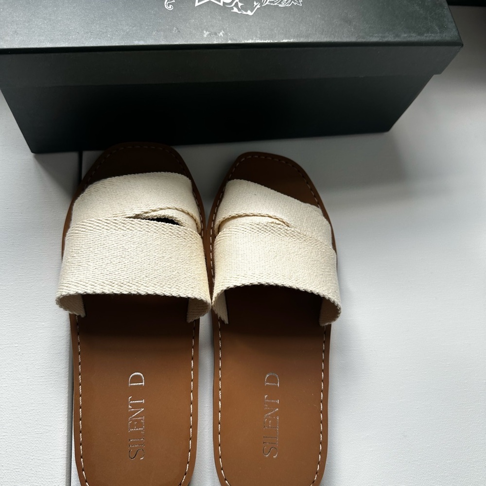 Anthropologie Silent D Canvas Slide Sandals Size … - image 4